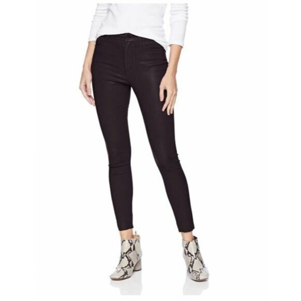 Joe's Jeans The Charlie High Rise Coated Skinny Ankle Purple SZ 28 NWT $198